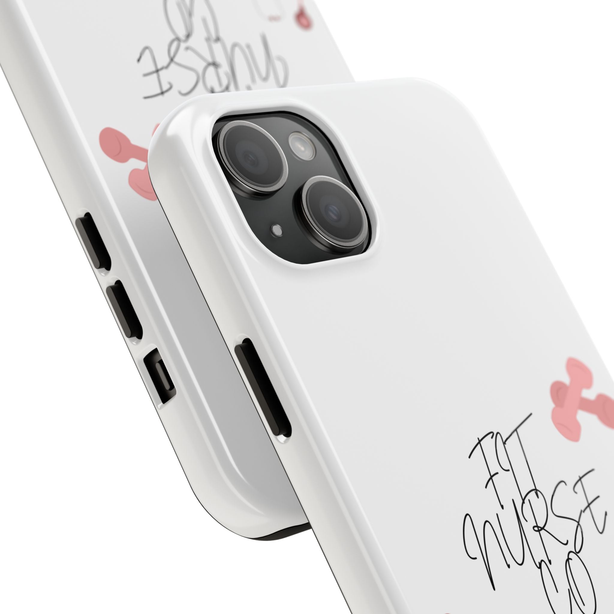 Fit Nurse Co Tough Phone Case — Cute Pink Stethoscope Design for Nurses