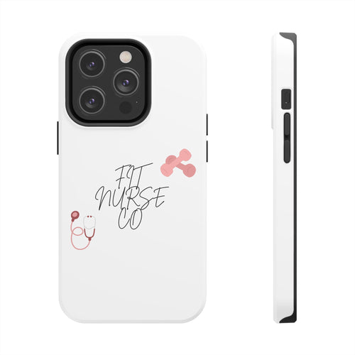 Fit Nurse Co Tough Phone Case — Cute Pink Stethoscope Design for Nurses