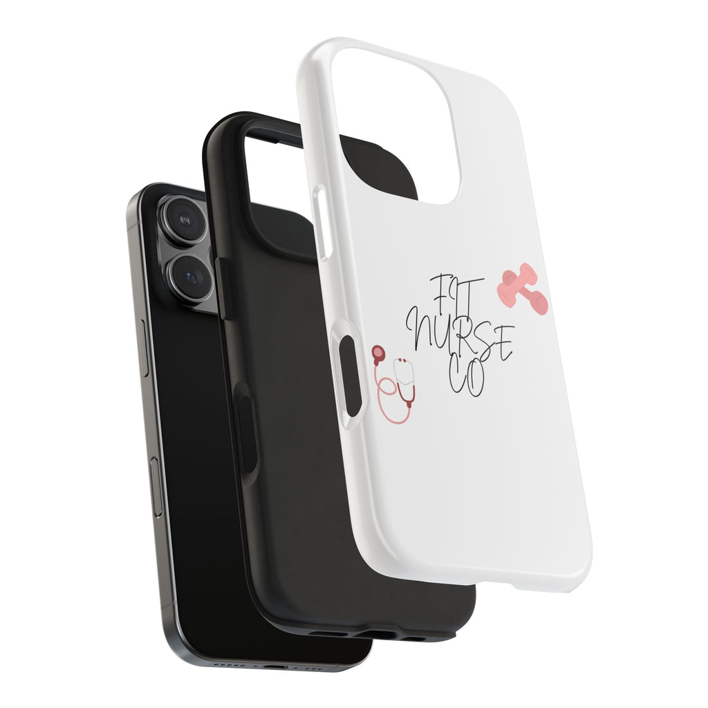 Fit Nurse Co Tough Phone Case — Cute Pink Stethoscope Design for Nurses
