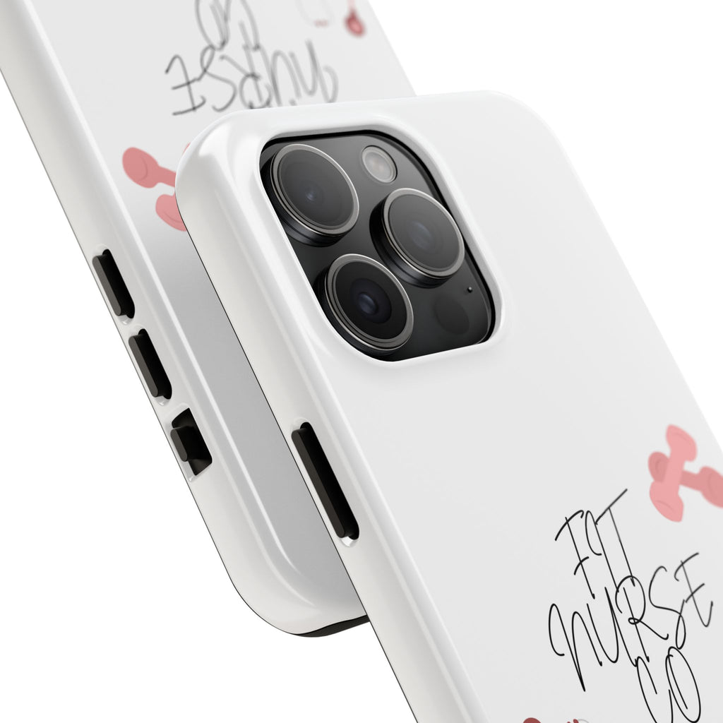 Fit Nurse Co Tough Phone Case — Cute Pink Stethoscope Design for Nurses