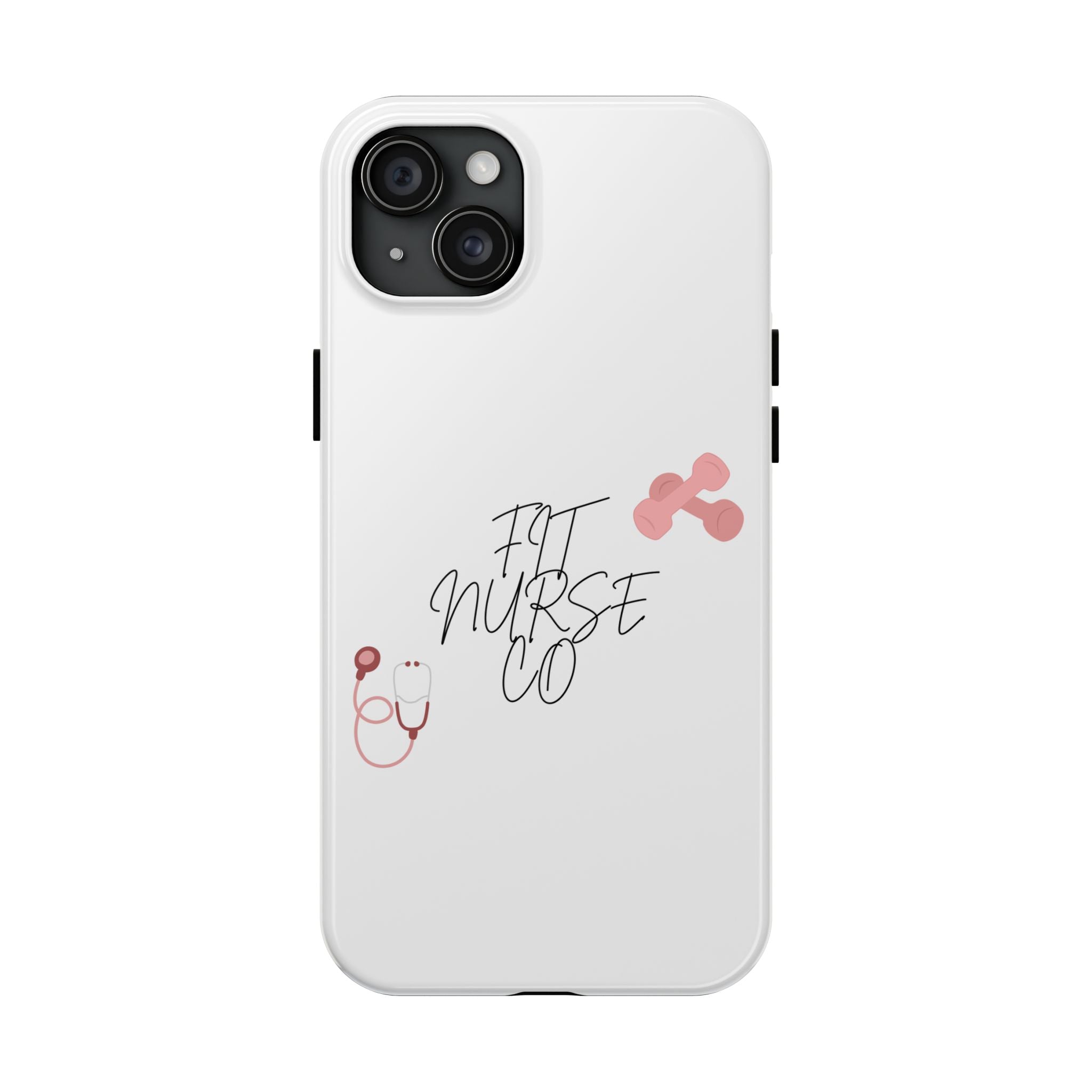 Fit Nurse Co Tough Phone Case — Cute Pink Stethoscope Design for Nurses