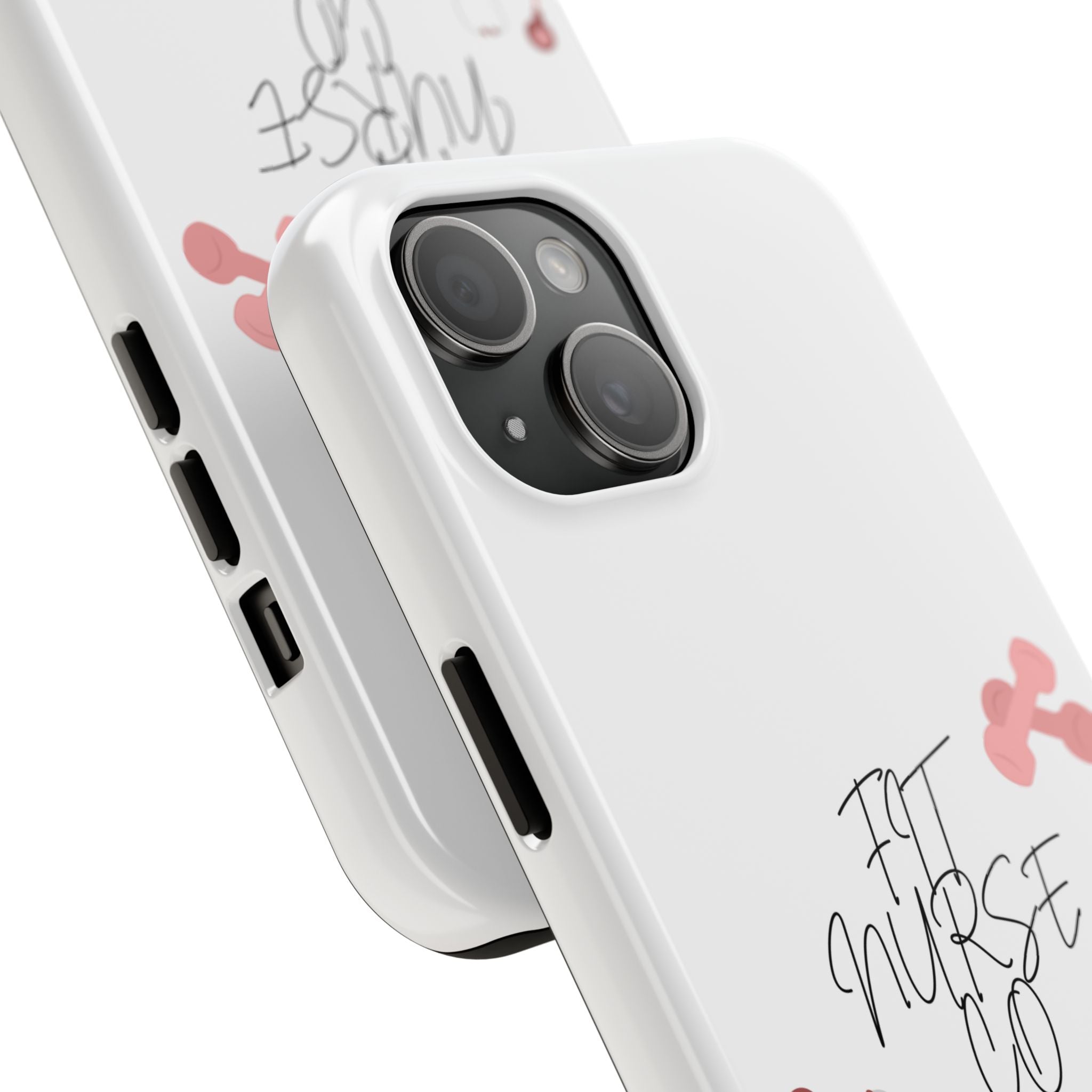 Fit Nurse Co Tough Phone Case — Cute Pink Stethoscope Design for Nurses