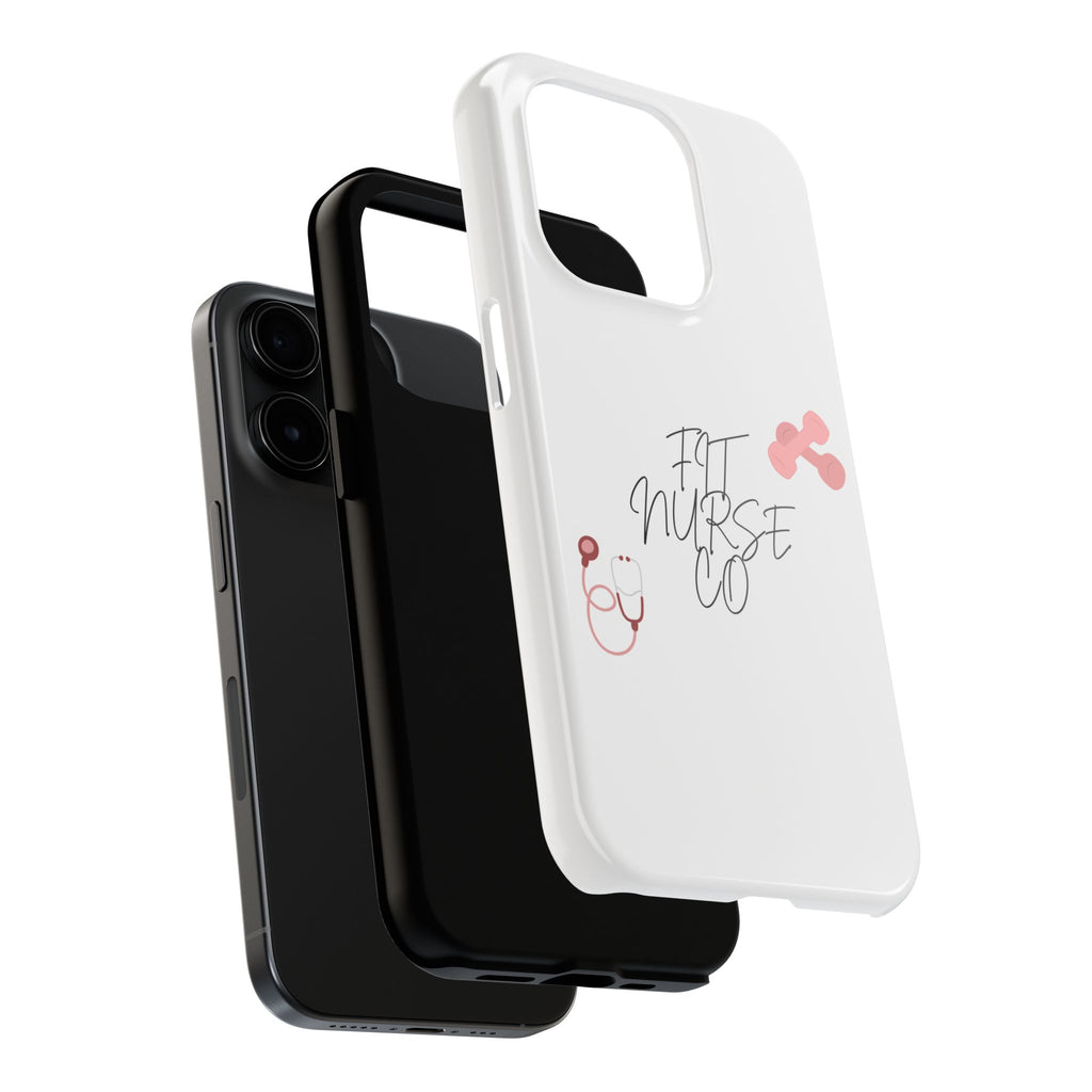 Fit Nurse Co Tough Phone Case — Cute Pink Stethoscope Design for Nurses