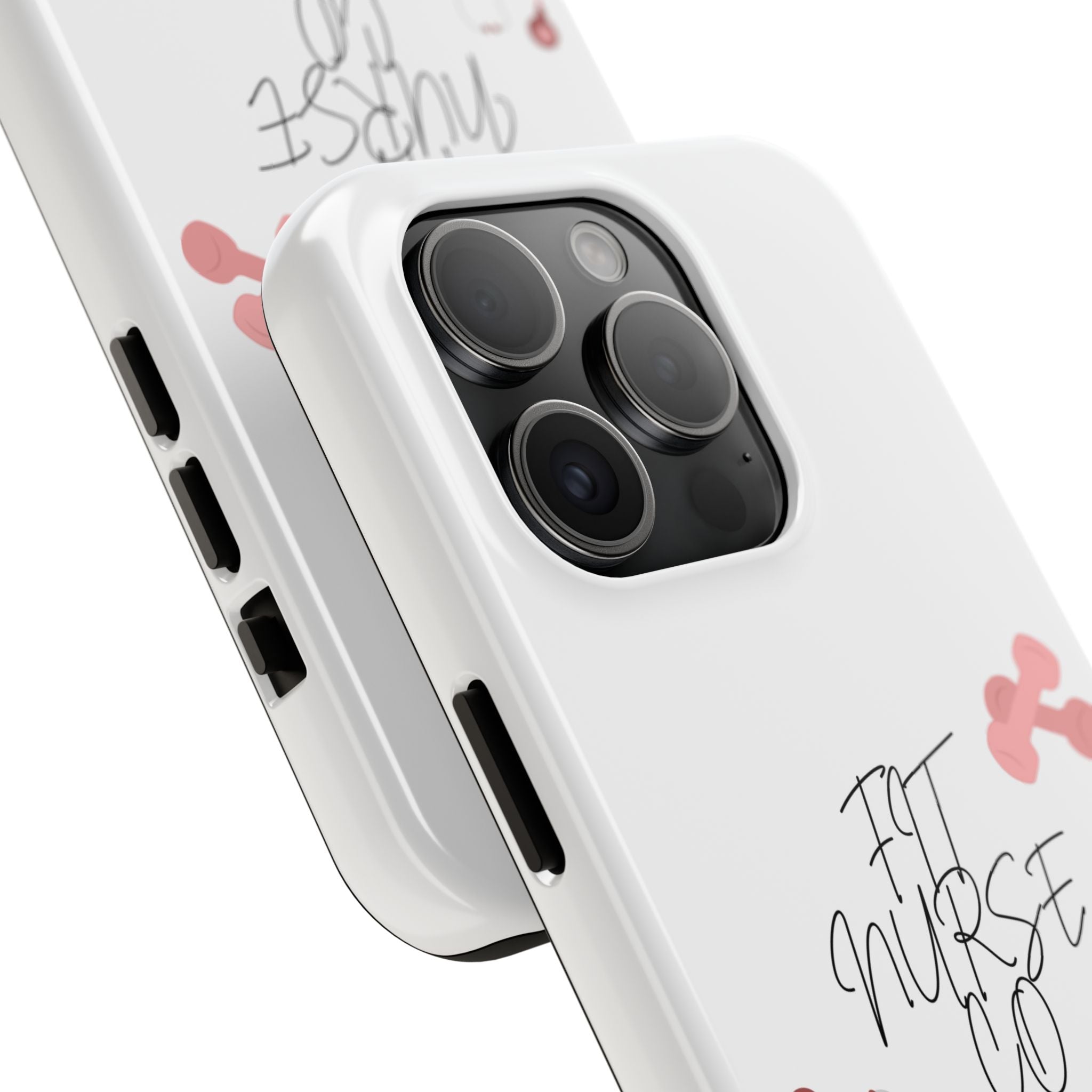 Fit Nurse Co Tough Phone Case — Cute Pink Stethoscope Design for Nurses