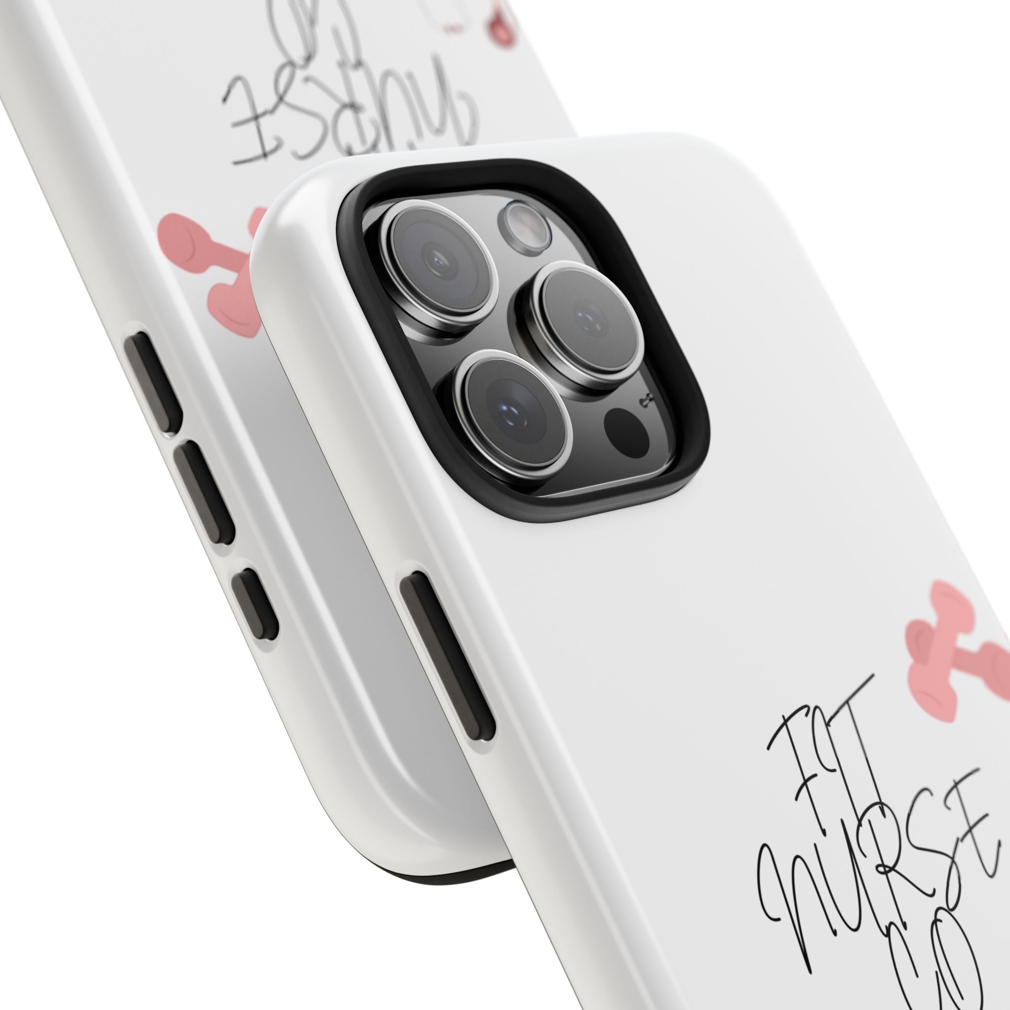 Fit Nurse Co Tough Phone Case — Cute Pink Stethoscope Design for Nurses
