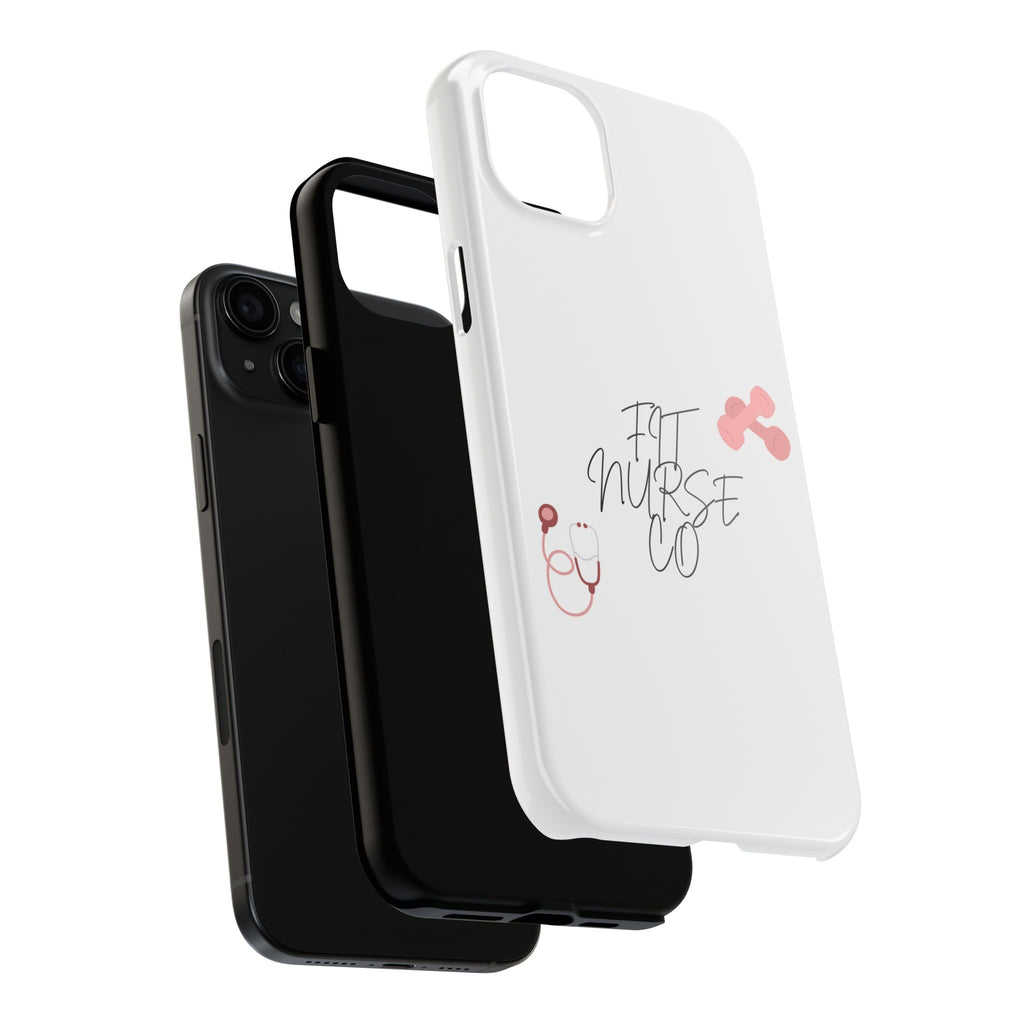 Fit Nurse Co Tough Phone Case — Cute Pink Stethoscope Design for Nurses