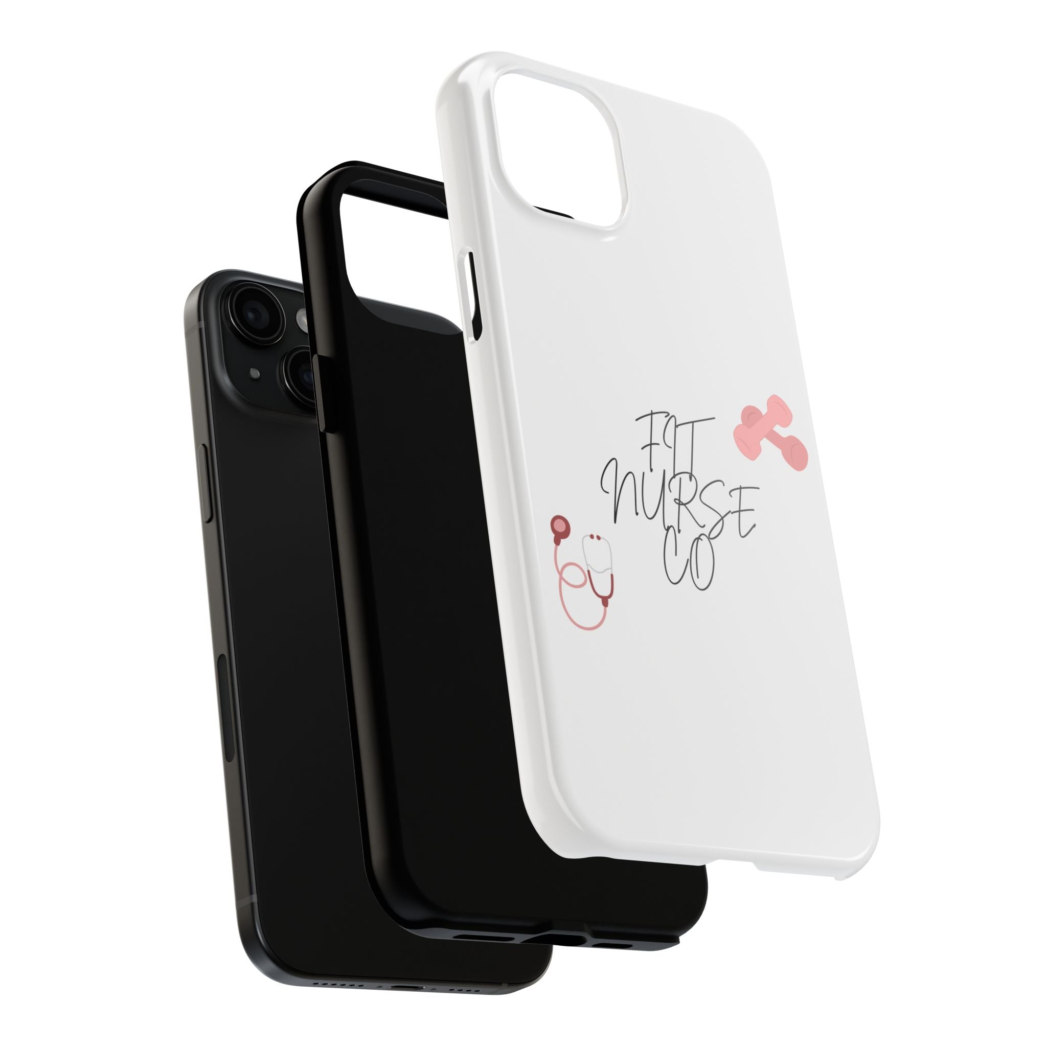 Fit Nurse Co Tough Phone Case — Cute Pink Stethoscope Design for Nurses